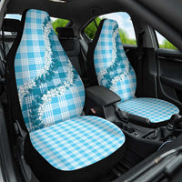 Blue Hawaii Palaka Car Seat Cover Hawaiian Honohono Lei LT05 One Size Blue - Polynesian Pride