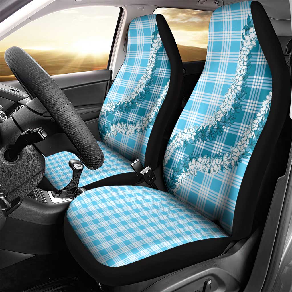 Blue Hawaii Palaka Car Seat Cover Hawaiian Honohono Lei LT05 - Polynesian Pride