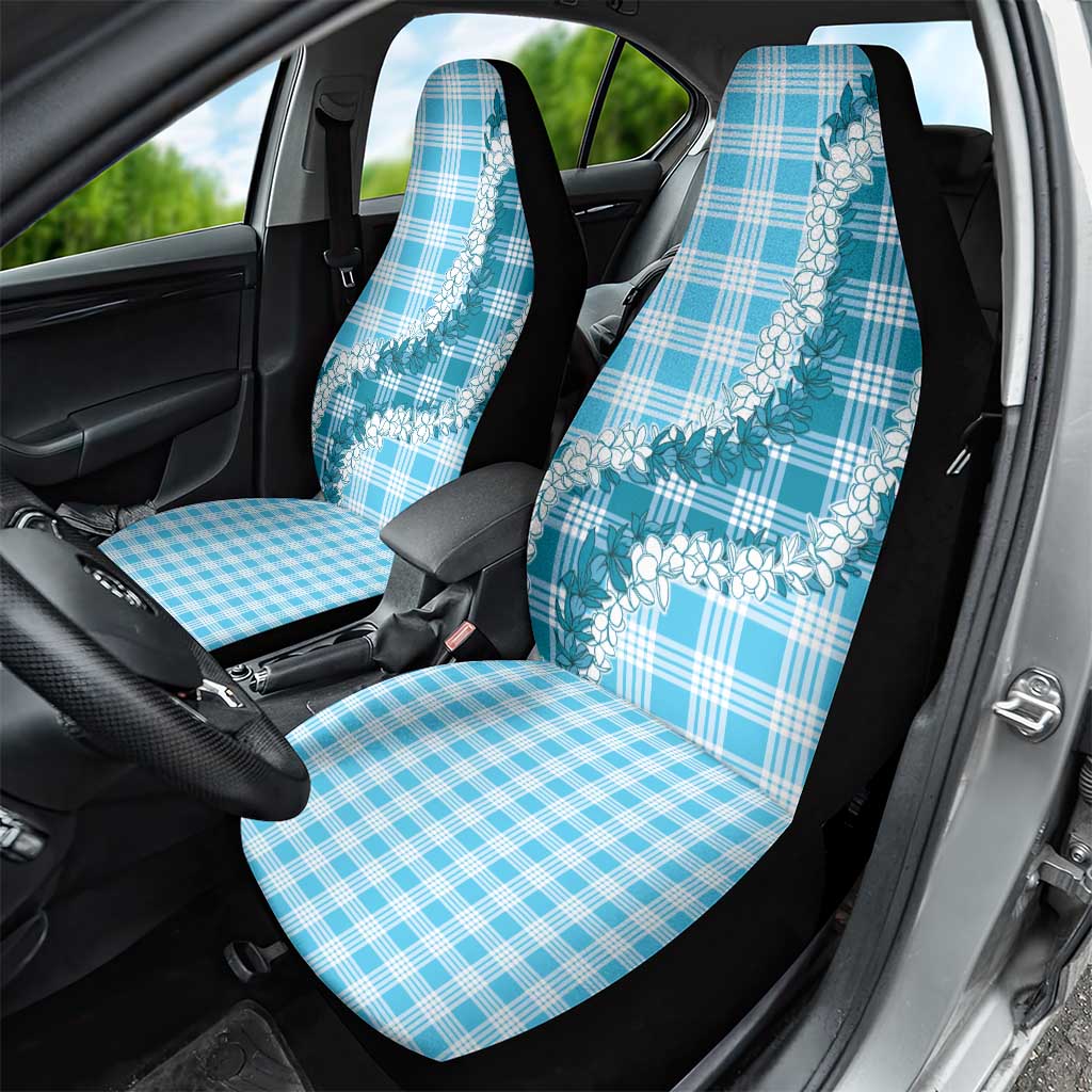 Blue Hawaii Palaka Car Seat Cover Hawaiian Honohono Lei LT05 - Polynesian Pride
