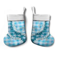 Blue Hawaii Palaka Christmas Stocking Hawaiian Honohono Lei LT05 - Polynesian Pride