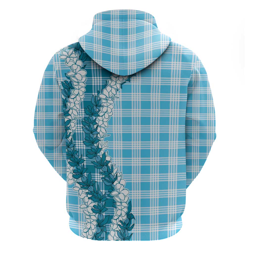 Blue Hawaii Palaka Hoodie Hawaiian Honohono Lei LT05 - Polynesian Pride