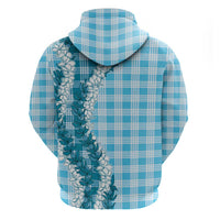 Blue Hawaii Palaka Hoodie Hawaiian Honohono Lei LT05 - Polynesian Pride