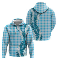 Blue Hawaii Palaka Hoodie Hawaiian Honohono Lei LT05 - Polynesian Pride