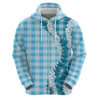 Blue Hawaii Palaka Hoodie Hawaiian Honohono Lei LT05 - Polynesian Pride
