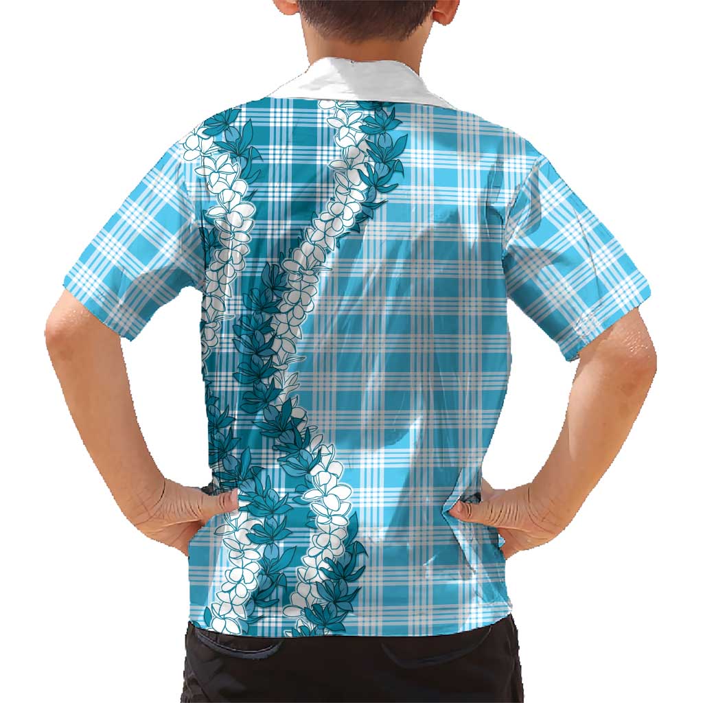 Blue Hawaii Palaka Kid Hawaiian Shirt Hawaiian Honohono Lei