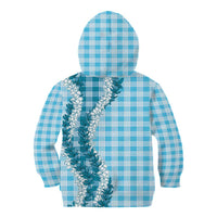 Blue Hawaii Palaka Kid Hoodie Hawaiian Honohono Lei LT05 - Polynesian Pride