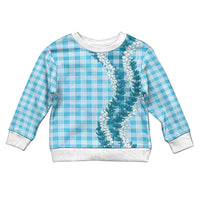 Blue Hawaii Palaka Kid Ugly Christmas Sweater Hawaiian Honohono Lei LT05 Kid Blue - Polynesian Pride