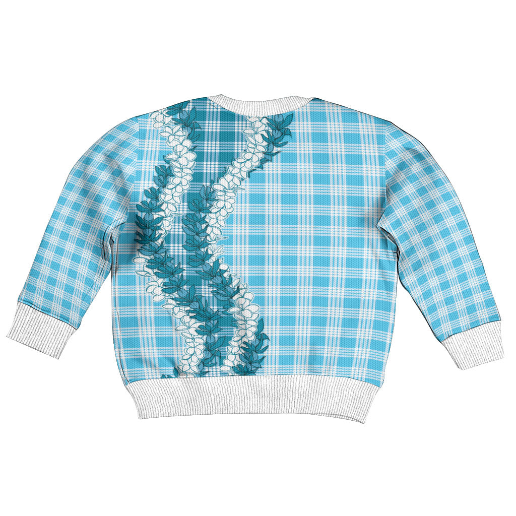 Blue Hawaii Palaka Kid Ugly Christmas Sweater Hawaiian Honohono Lei LT05 - Polynesian Pride