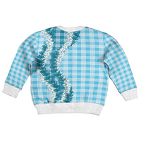 Blue Hawaii Palaka Kid Ugly Christmas Sweater Hawaiian Honohono Lei LT05 - Polynesian Pride