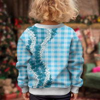 Blue Hawaii Palaka Kid Ugly Christmas Sweater Hawaiian Honohono Lei LT05 - Polynesian Pride