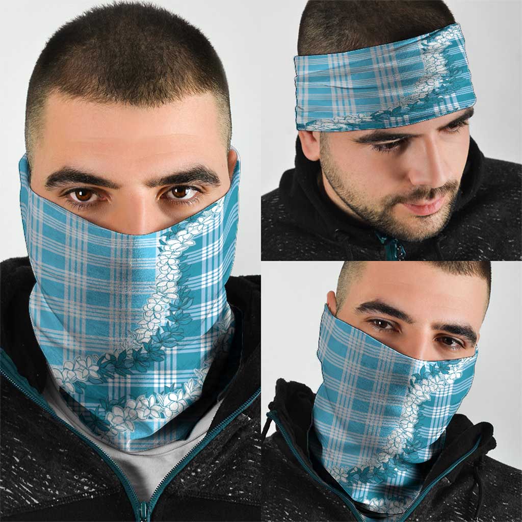 Blue Hawaii Palaka Neck Gaiter Hawaiian Honohono Lei LT05 - Polynesian Pride