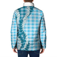 Blue Hawaii Palaka Padded Jacket Hawaiian Honohono Lei