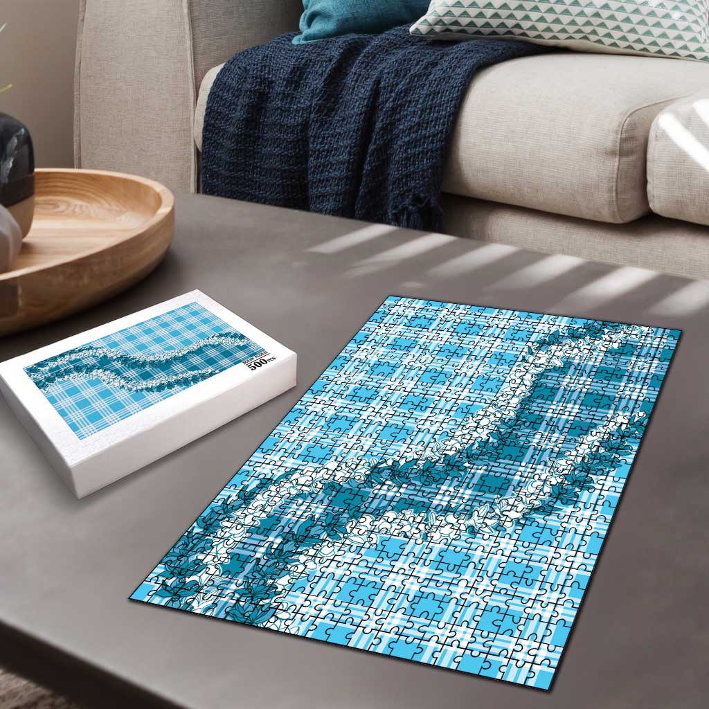 Blue Hawaii Palaka Puzzle Hawaiian Honohono Lei