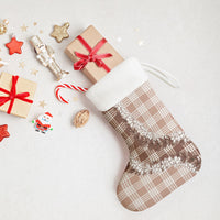 Beige Hawaii Palaka Christmas Stocking Hawaiian Honohono Lei LT05 - Polynesian Pride