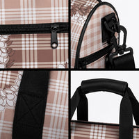 Beige Hawaii Palaka Duffle Bag Hawaiian Honohono Lei