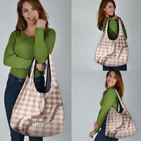 Beige Hawaii Palaka Grocery Bag Hawaiian Honohono Lei