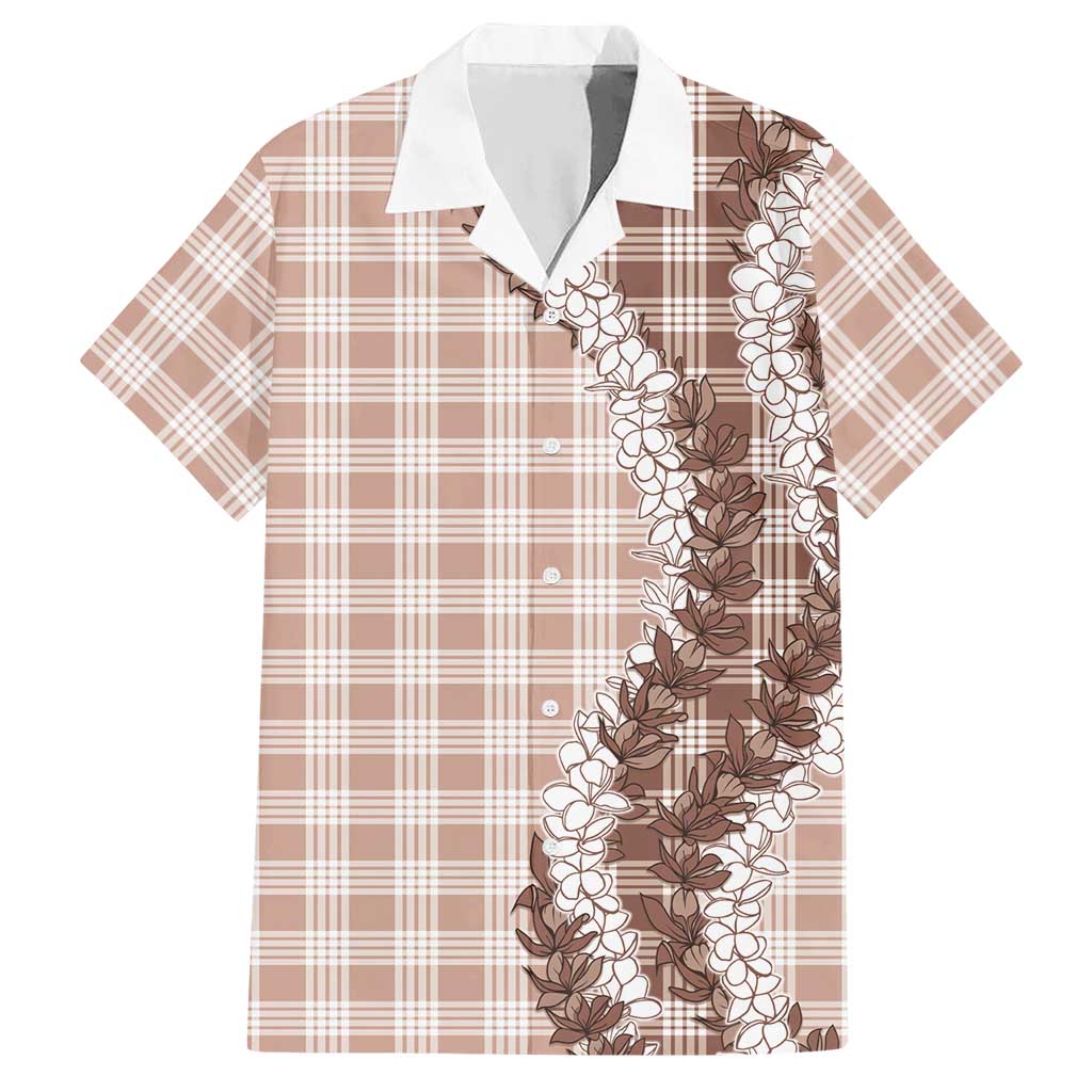 Beige Hawaii Palaka Hawaiian Shirt Hawaiian Honohono Lei LT05 Beige - Polynesian Pride