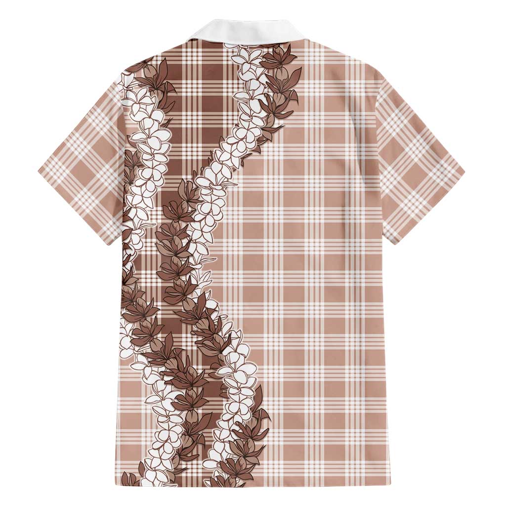 Beige Hawaii Palaka Hawaiian Shirt Hawaiian Honohono Lei LT05 - Polynesian Pride