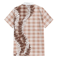 Beige Hawaii Palaka Hawaiian Shirt Hawaiian Honohono Lei LT05 - Polynesian Pride
