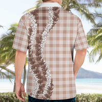 Beige Hawaii Palaka Hawaiian Shirt Hawaiian Honohono Lei LT05 - Polynesian Pride