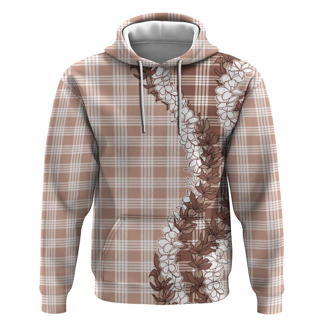 Beige Hawaii Palaka Hoodie Hawaiian Honohono Lei LT05 Pullover Hoodie Beige - Polynesian Pride