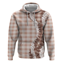Beige Hawaii Palaka Hoodie Hawaiian Honohono Lei LT05 Pullover Hoodie Beige - Polynesian Pride
