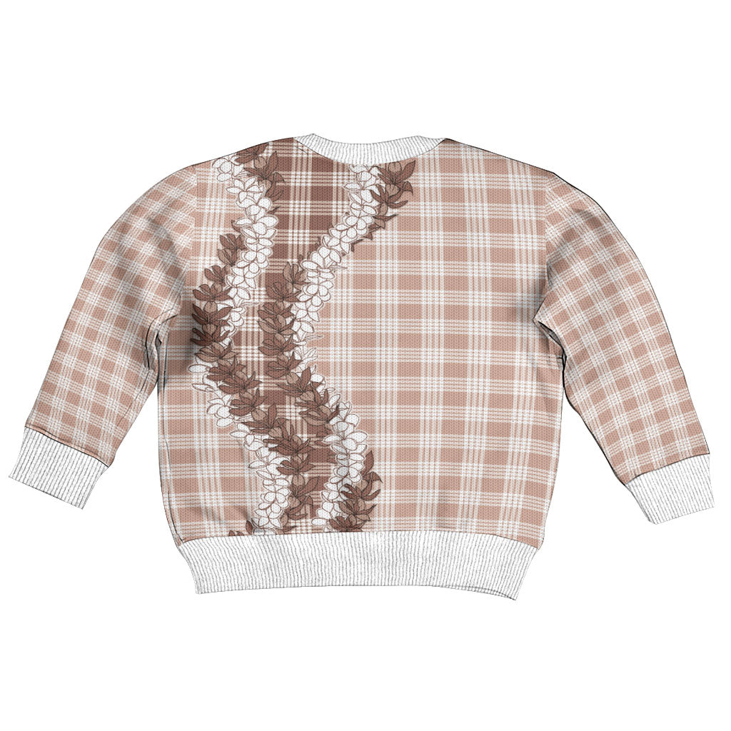 Beige Hawaii Palaka Kid Ugly Christmas Sweater Hawaiian Honohono Lei LT05 - Polynesian Pride