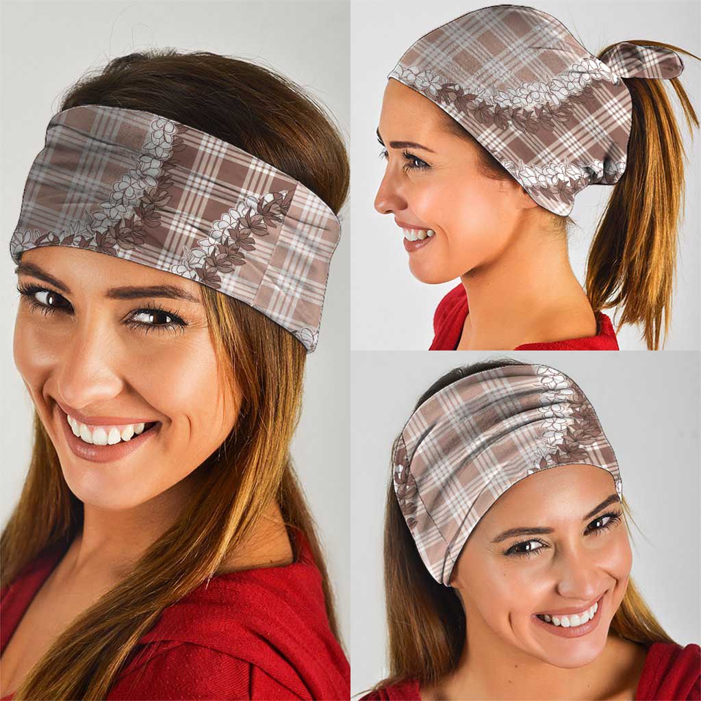 Beige Hawaii Palaka Neck Gaiter Hawaiian Honohono Lei LT05 - Polynesian Pride