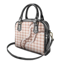 Beige Hawaii Palaka Shoulder Handbag Hawaiian Honohono Lei