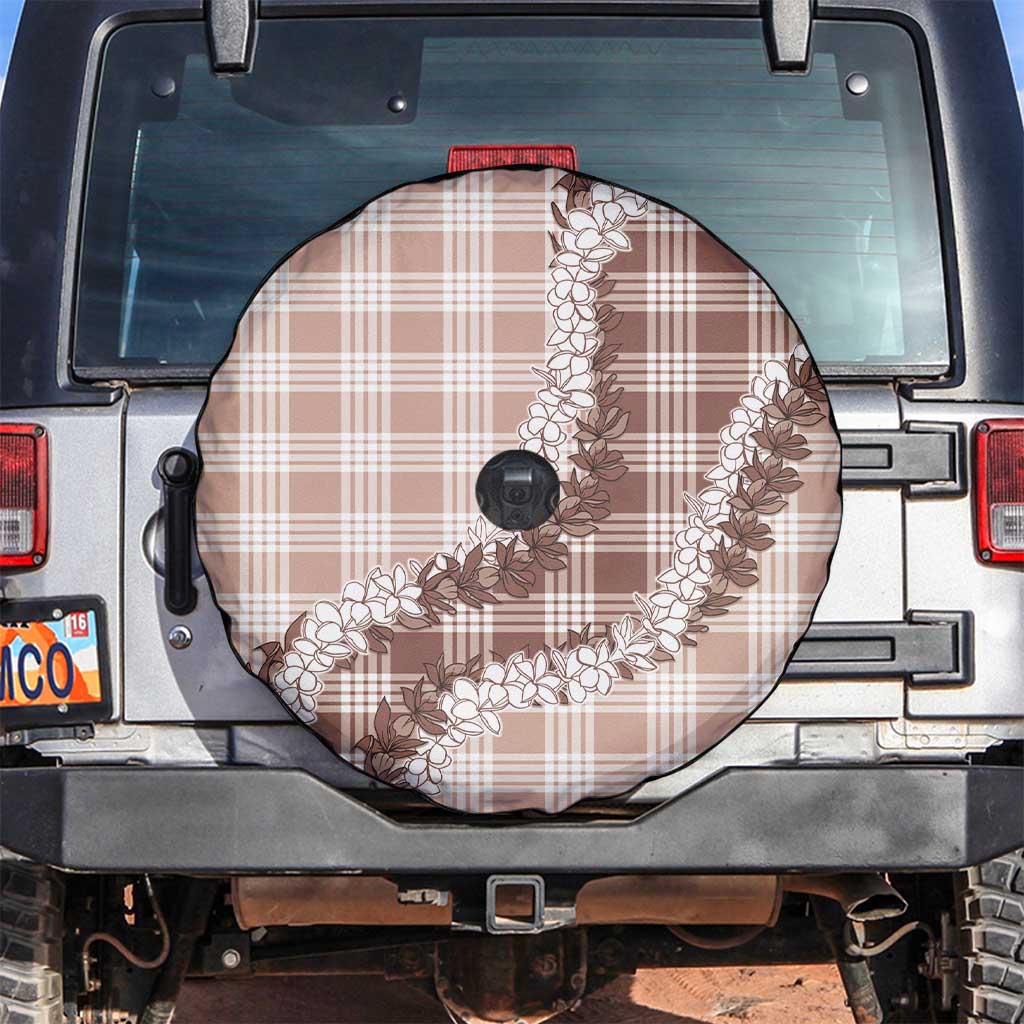 Beige Hawaii Palaka Spare Tire Cover Hawaiian Honohono Lei