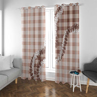 Beige Hawaii Palaka Window Curtain Hawaiian Honohono Lei