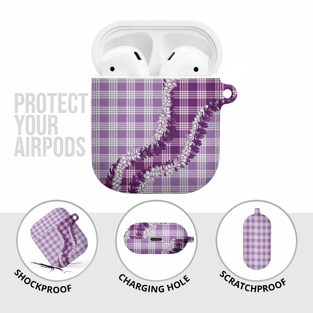 Violet Hawaii Palaka AirPods Case Hawaiian Honohono Lei