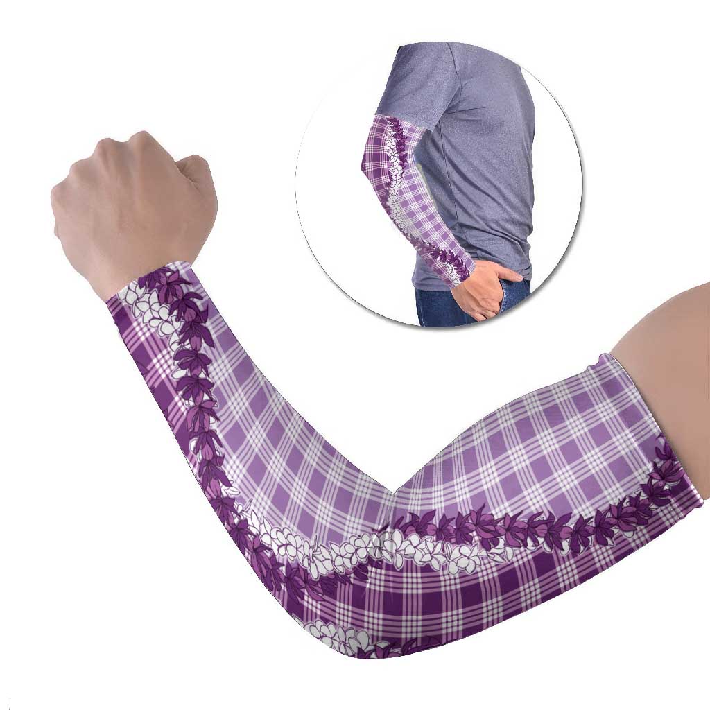 Violet Hawaii Palaka Arm Sleeves Hawaiian Honohono Lei