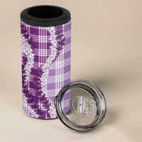 Violet Hawaii Palaka 4 in 1 Can Cooler Tumbler Hawaiian Honohono Lei LT05 - Polynesian Pride