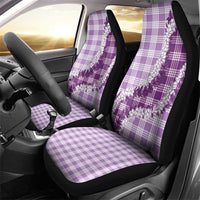 Violet Hawaii Palaka Car Seat Cover Hawaiian Honohono Lei
