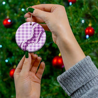 Violet Hawaii Palaka Ceramic Ornament Hawaiian Honohono Lei
