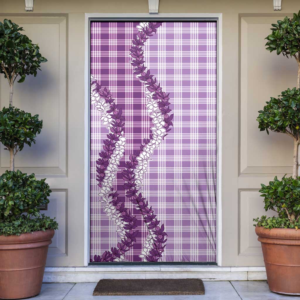 Violet Hawaii Palaka Door Cover Hawaiian Honohono Lei LT05 Violet - Polynesian Pride