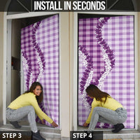 Violet Hawaii Palaka Door Cover Hawaiian Honohono Lei LT05 - Polynesian Pride