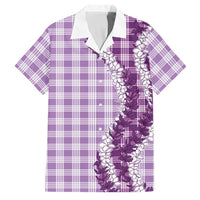Violet Hawaii Palaka Family Matching Long Sleeve Bodycon Dress and Hawaiian Shirt Hawaiian Honohono Lei LT05 Dad's Shirt - Short Sleeve Violet - Polynesian Pride