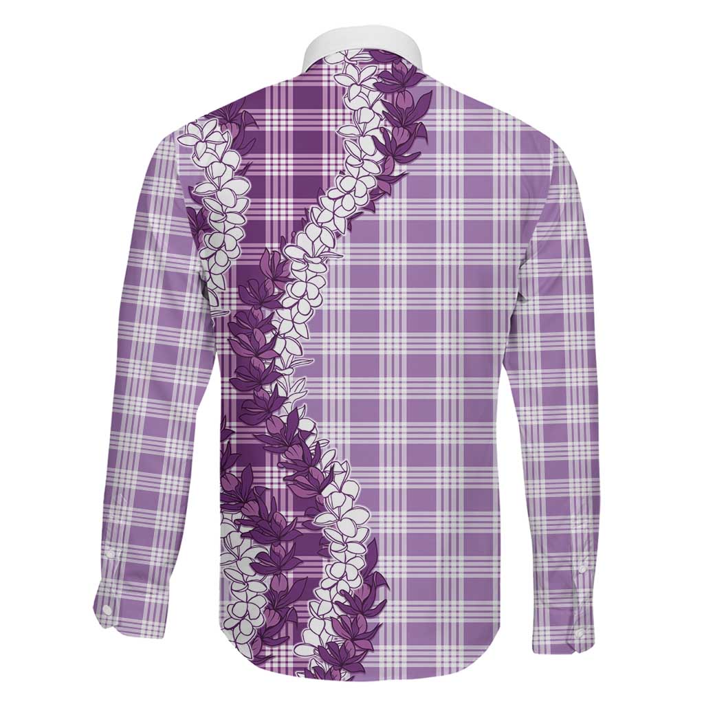 Violet Hawaii Palaka Family Matching Puletasi and Hawaiian Shirt Hawaiian Honohono Lei LT05 - Polynesian Pride