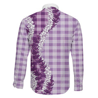 Violet Hawaii Palaka Family Matching Tank Maxi Dress and Hawaiian Shirt Hawaiian Honohono Lei LT05 - Polynesian Pride
