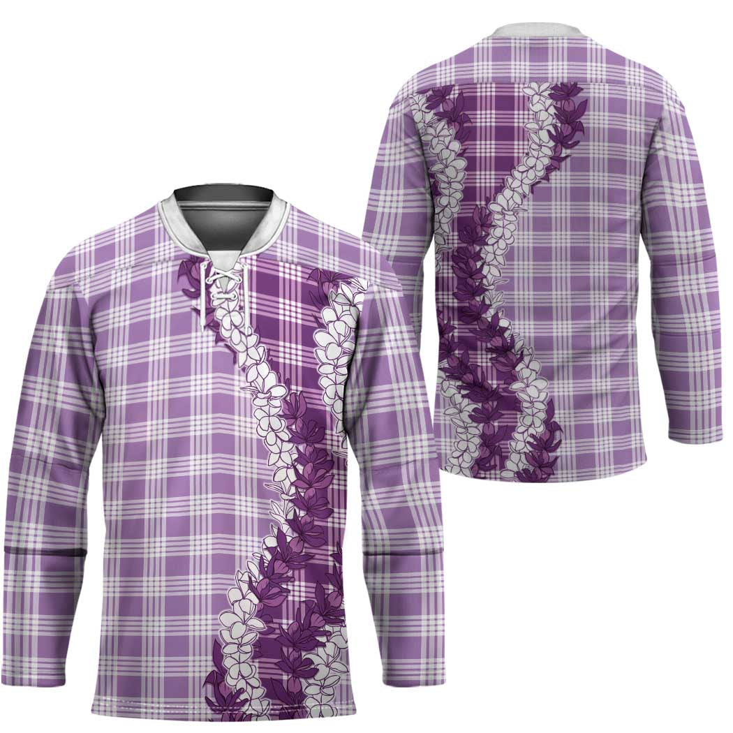 Violet Hawaii Palaka Hockey Jersey Hawaiian Honohono Lei