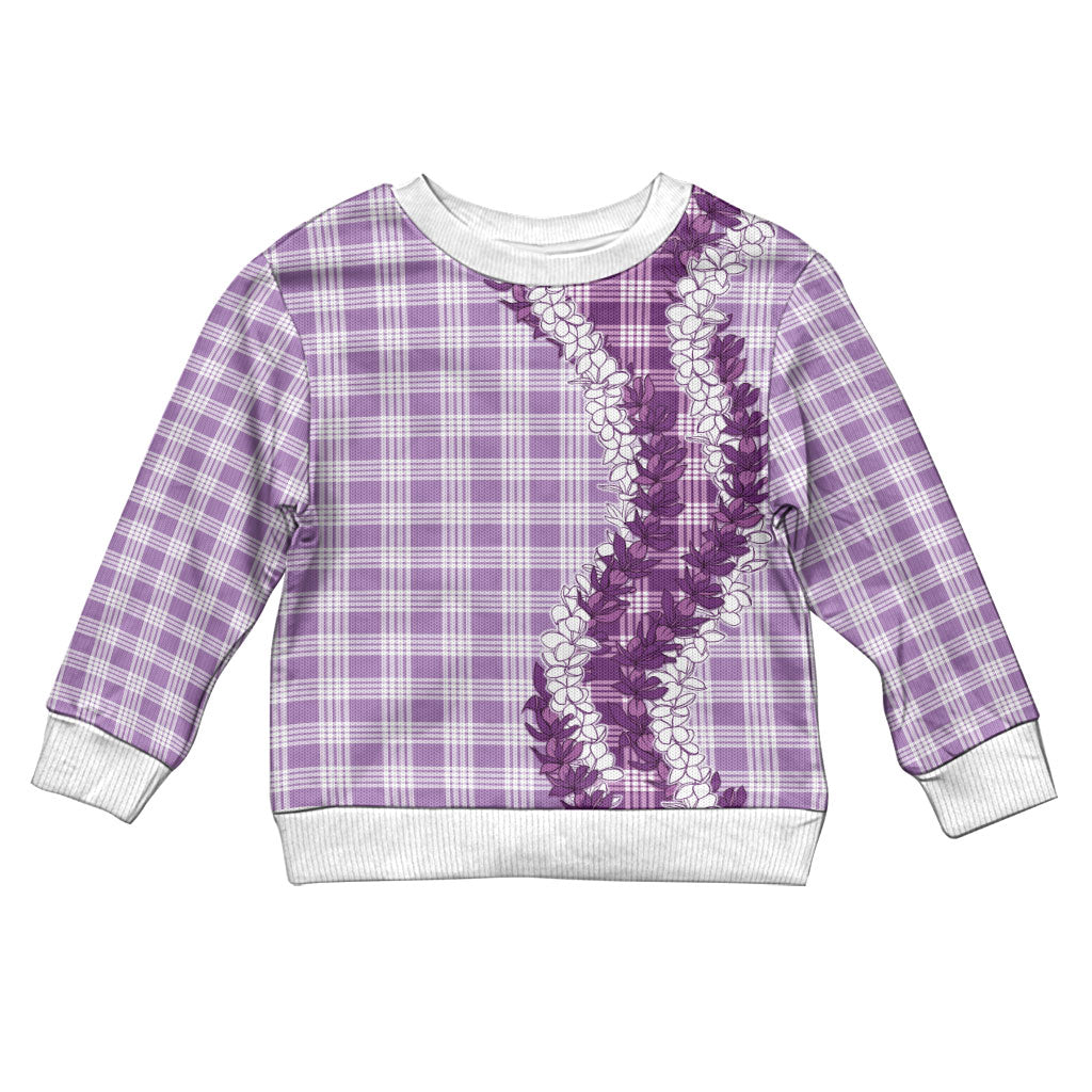 Violet Hawaii Palaka Kid Ugly Christmas Sweater Hawaiian Honohono Lei LT05 Kid Violet - Polynesian Pride