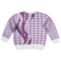 Violet Hawaii Palaka Kid Ugly Christmas Sweater Hawaiian Honohono Lei LT05 - Polynesian Pride