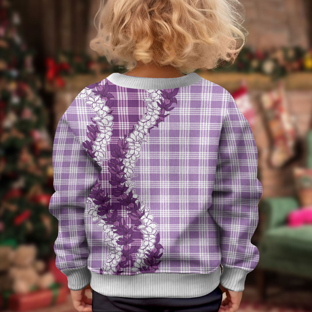 Violet Hawaii Palaka Kid Ugly Christmas Sweater Hawaiian Honohono Lei LT05 - Polynesian Pride