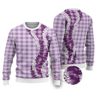 Violet Hawaii Palaka Ugly Christmas Sweater Hawaiian Honohono Lei LT05 Violet - Polynesian Pride