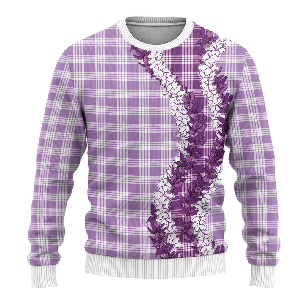 Violet Hawaii Palaka Ugly Christmas Sweater Hawaiian Honohono Lei LT05 - Polynesian Pride
