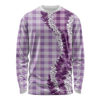 Violet Hawaii Palaka Long Sleeve Shirt Hawaiian Honohono Lei LT05 Unisex Violet - Polynesian Pride