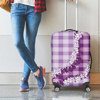 Violet Hawaii Palaka Luggage Cover Hawaiian Honohono Lei