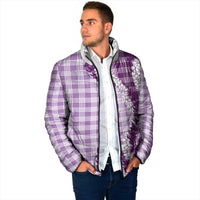 Violet Hawaii Palaka Padded Jacket Hawaiian Honohono Lei